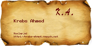 Krebs Ahmed névjegykártya
